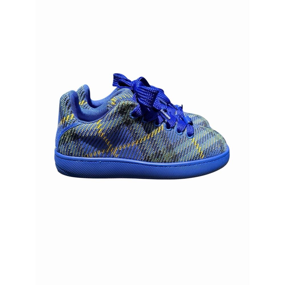 Burberry Bright Navy Knit Low Top Trainers Sneakers EU 42 US 9 New Italy